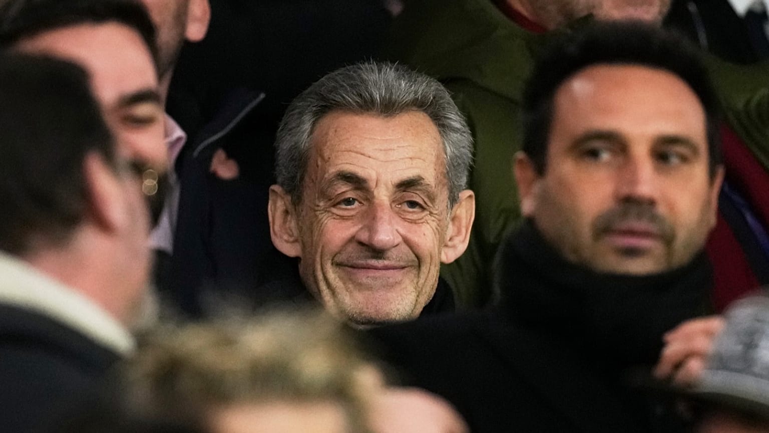 Sarkozy at a Champions League football match between Paris Saint Germain and Tottenham, in Paris - 26 November 2025