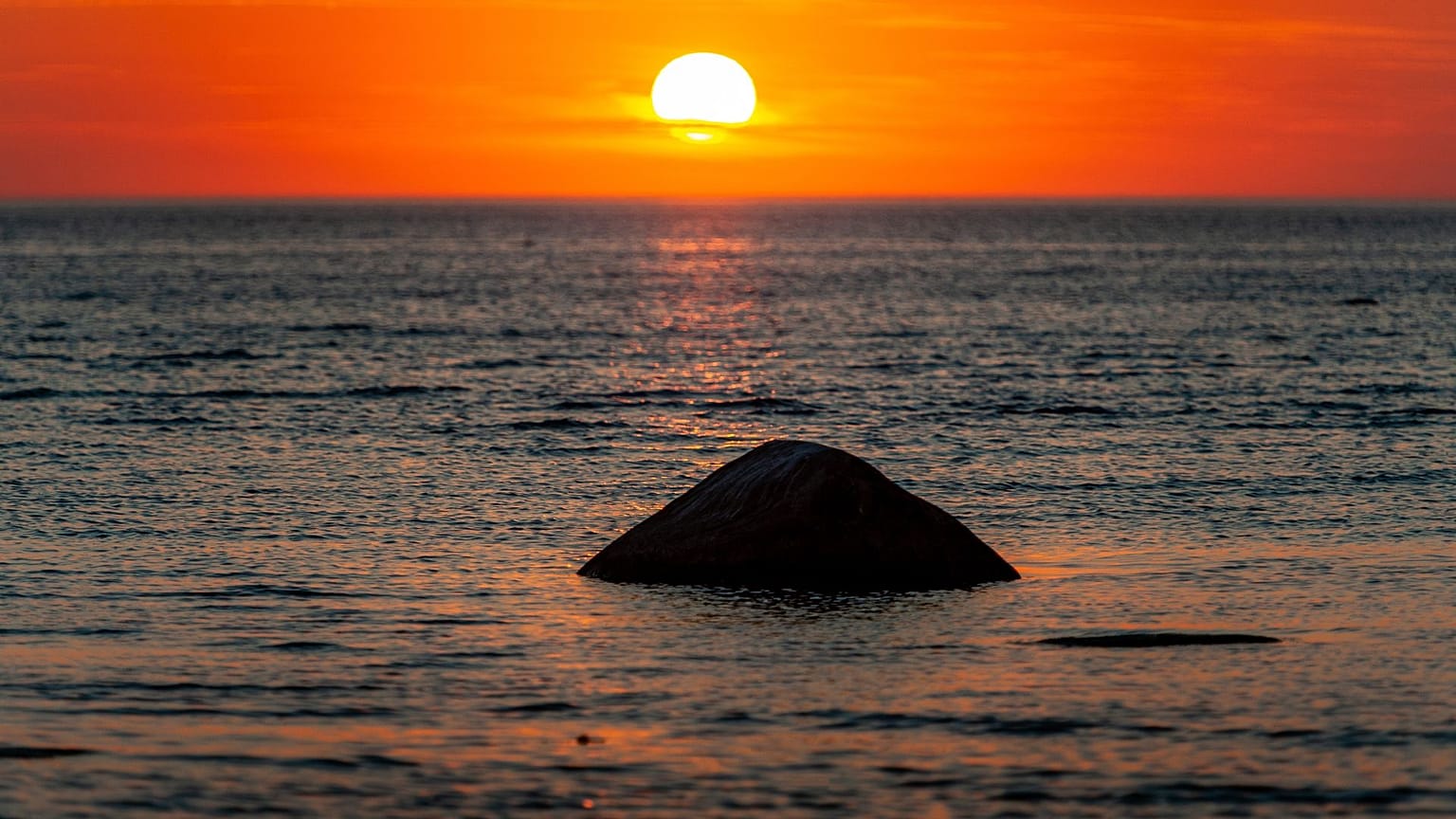 A sunset on Ruhnu island in Estonia