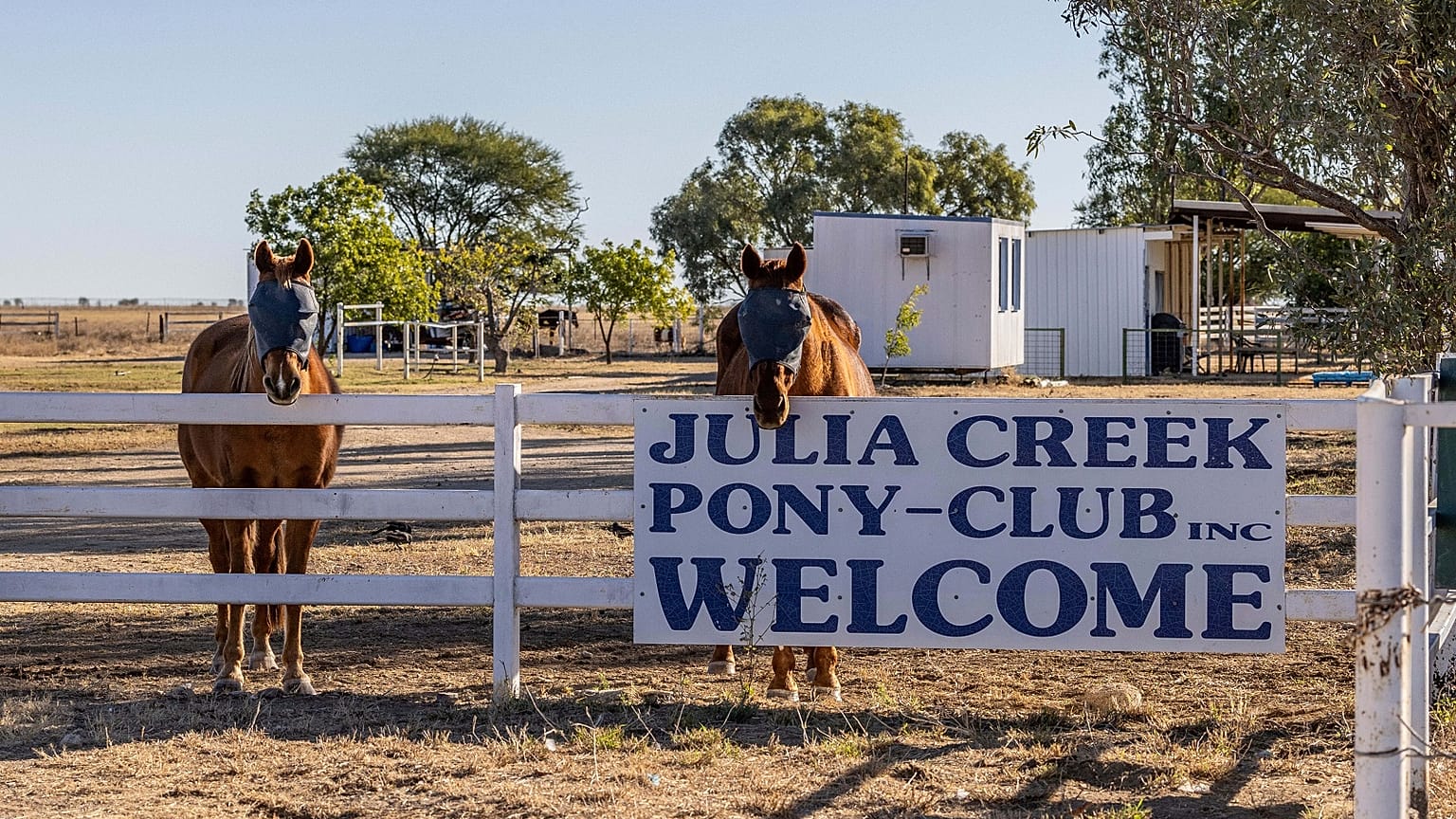 The Pony Club grounds in Julia Creek, a rural Queensland town with a population of 500, Australia, August 1, 2024.