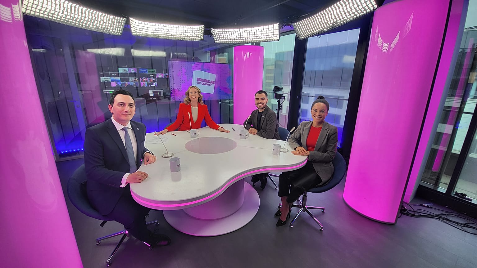 Host Méabh Mc Mahon with guests Glenn Micallef, Samira Rafaela and Rareș Voicu