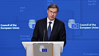 European Commissioner for the Economy Valdis Dombrovskis.