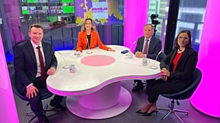 Méabh Mc Mahon in the studio with her guests 