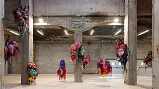 Nnena Kalu, Hanging Sculpture 1 to 10, installation view, 2024. Photo courtesy of Manifesta 15 Barcelona Metropolitana