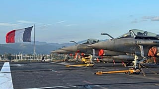 FILE: French Navy personnel walks on a flight deck, abroad aircraft carrier Charles de Gaulle at Subic Bay naval base northwest of Manila in the Philippines, 23 February 2025