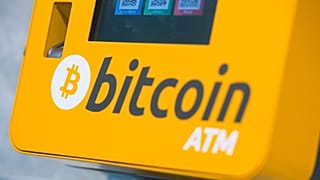 FILE - This is a Oct. 16, 2015 file photo of a Bitcoin ATM in Australia.