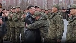 Kim Jong-un welcomes North Korean soldiers returning from fighting for Russia