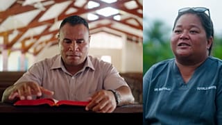 Manipua Puafolau (left) and Dr Masina Matolu.